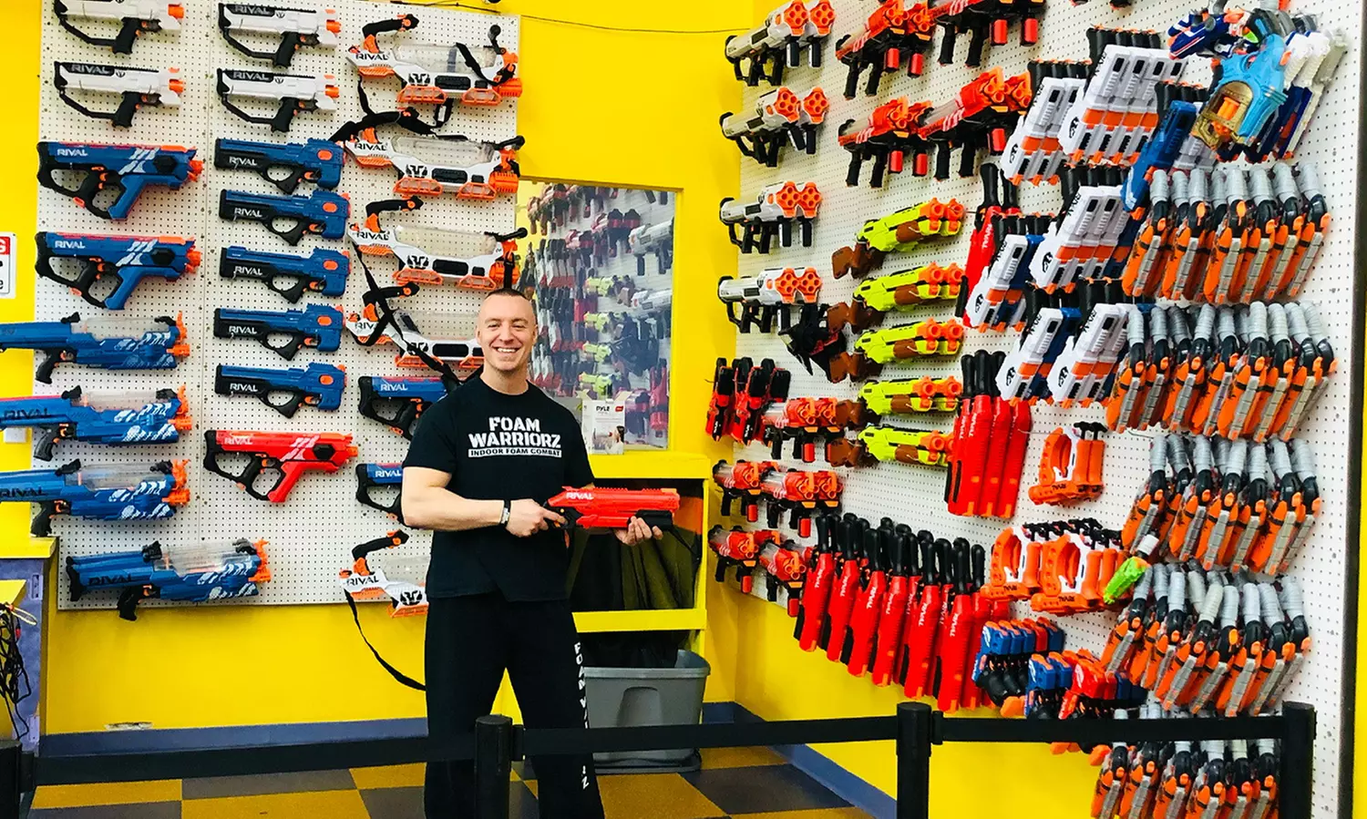 $99 for Two-Hour Foam Combat with Level 1 Blaster Upgrade for Five Players at Foam Warriorz ($125 Value)
 - Primary Image