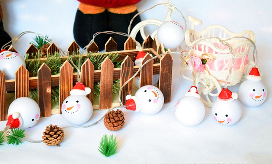 Image 8: Christmas Snowman String Lights
