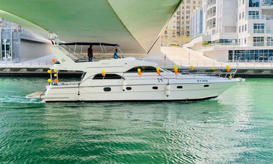 Image 10: Embark on a Luxury Dubai Marina Yacht Cruise at Media Waves Yachts!