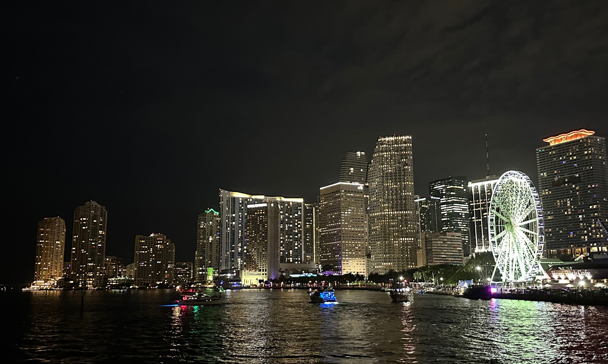 Celebrate with a night party cruise for one, two, or four guests