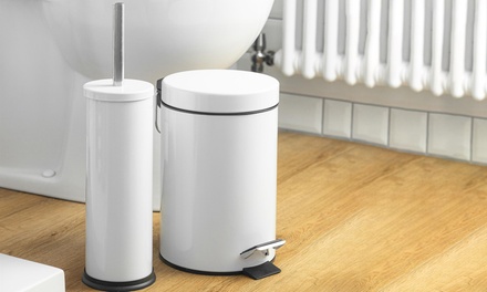 Up To 10% Off Bathroom Bin and Toilet Brush Set | Groupon