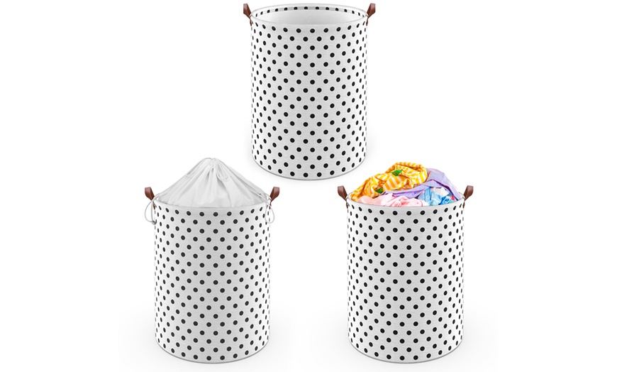 Image 17: Vinsani Drawstring Laundry Basket