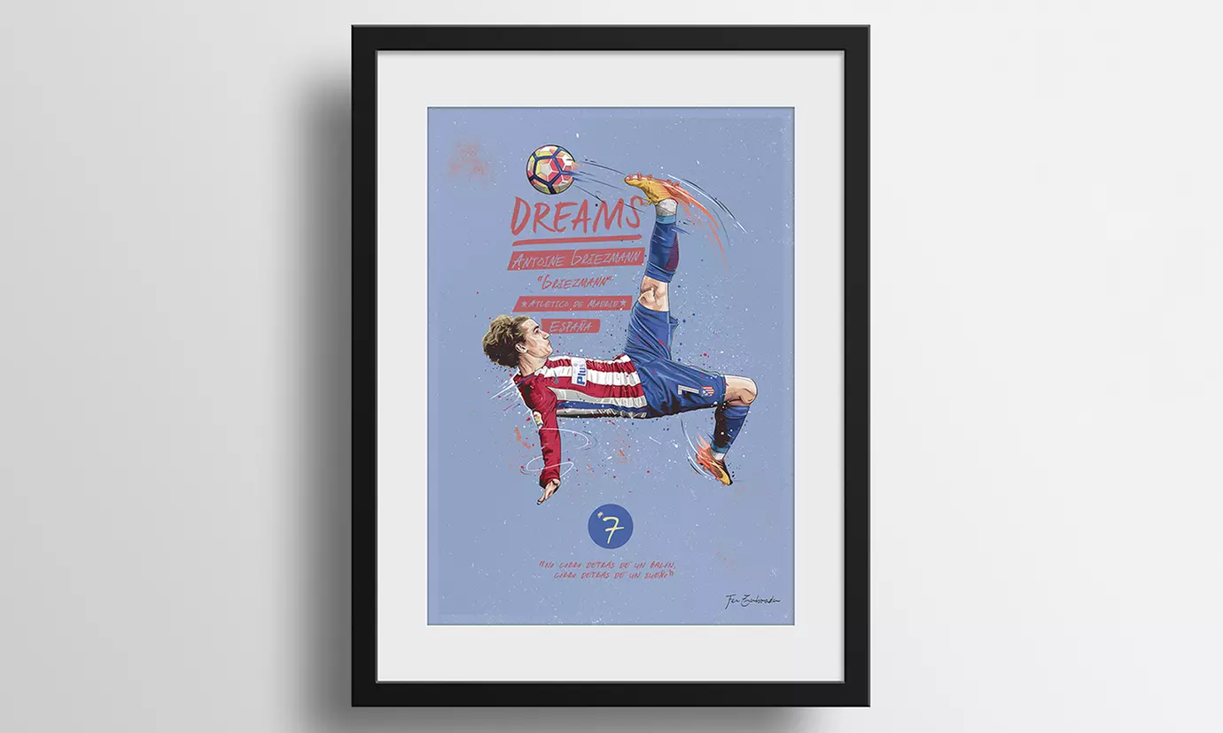 Cuadro con ilustración de fútbol