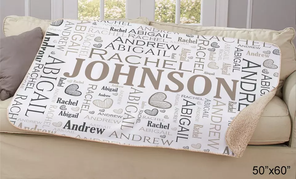 Stay Cozy with Personalized Family Sherpa Blankets