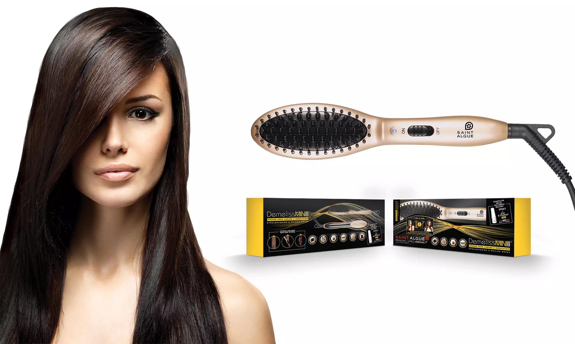 Saint Algue Demeliss haarglättende Mini Haarbürste - Primary Image