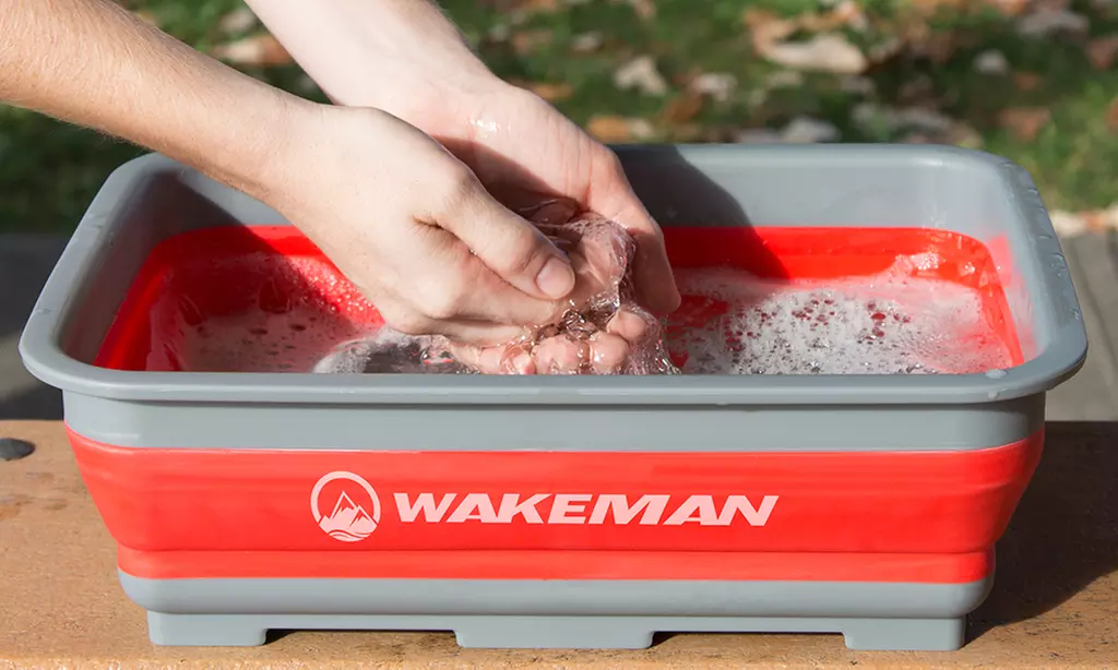 Wakeman 10L Collapsible Portable Camping Wash Basin - Primary Image