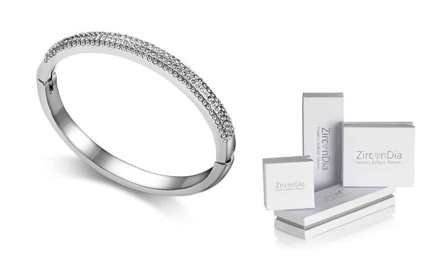 Image 3: 18ct White Gold-Plated Bangles