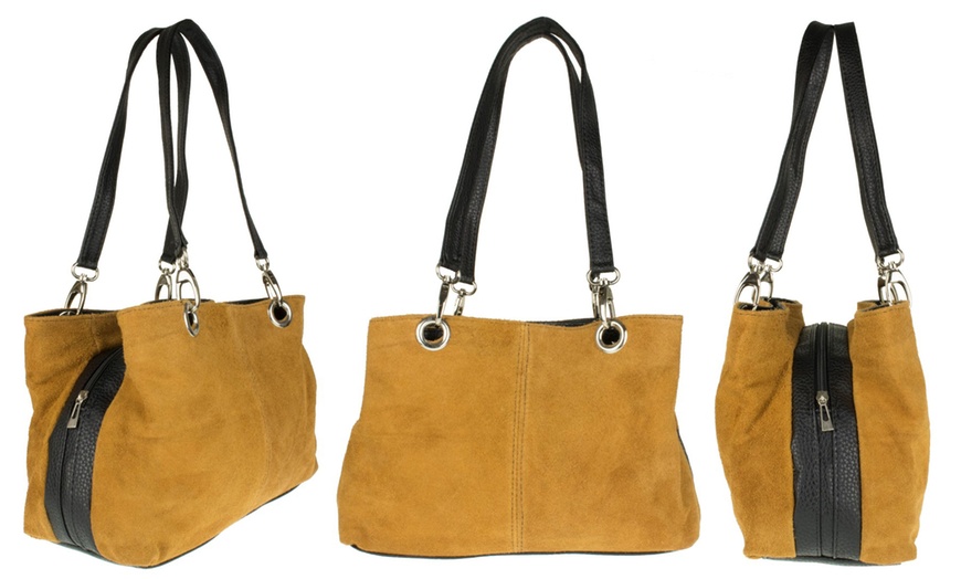 Image 15: Nubuck Suede Handbag