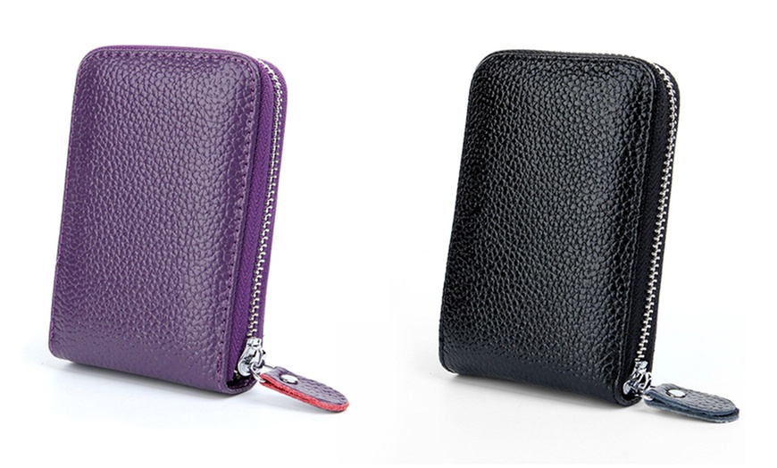 Image 12: Cartera de cuero para tarjetas
