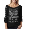 Image 12: Women's Ugly Christmas Sweater French-Terry 3/4 Graphic Tops