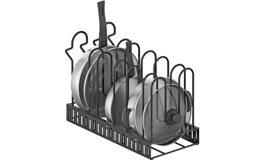 Image 7: Adjustable Kitchen Pan Rack