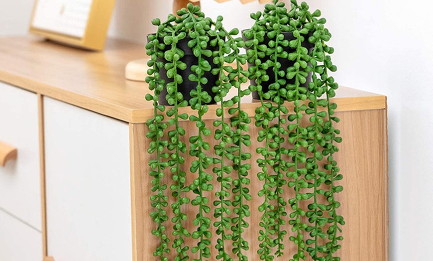 Image 8: Two Piece Artificial Hanging Plants