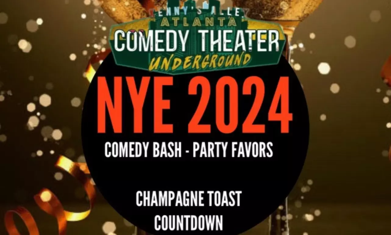 NYE 2024 Comedy Bash at Atlanta Comedy Club on December 31 at 7 - 9pm with "Mock Countdown for Midnight" - Primary Image