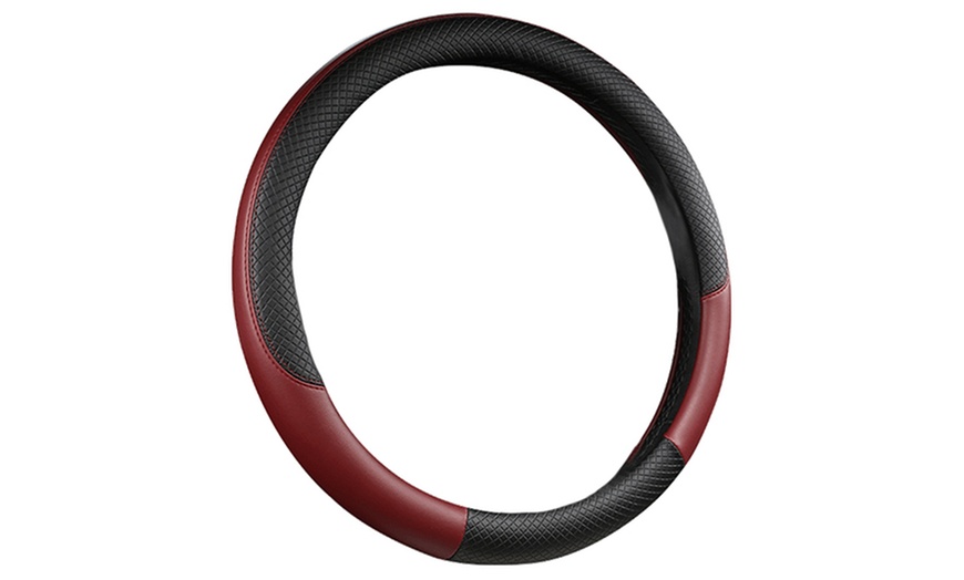 Image 6: Universal Fit Steering Wheel Cover