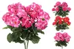 2 Pcs Artificial Geraniums Silk Flowers Faux Flowers Outdoor Plant Bush - Second Medium