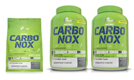 1000 g o 3500 g di integratori alimentari Carbonox Olimp disponibili in 4 varianti