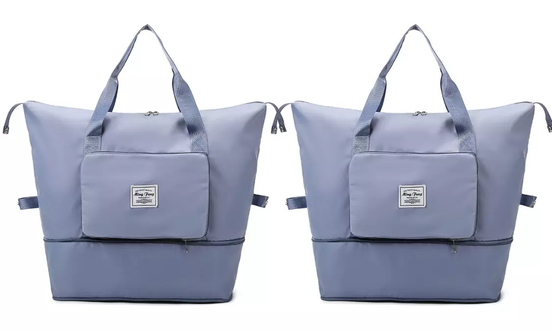 One or Two Waterproof Lightweight Foldable Duffle Handbags