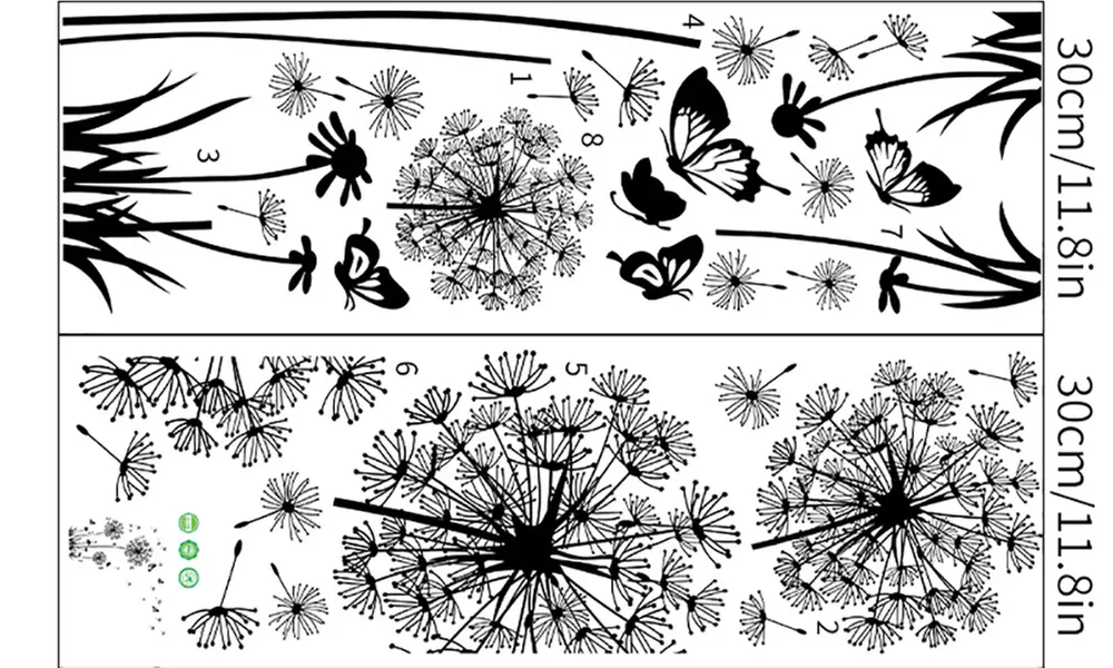Wandaufkleber mit Pusteblumen-Motiv