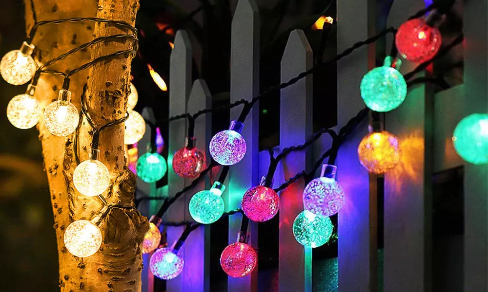 Solar-Lichterkette mit 20 LED-Leuchten