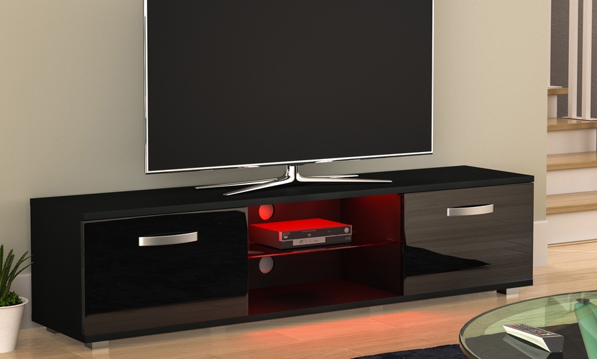 Image 76: Vida Designs Cosmo Two-Door TV Unit with Optional LED