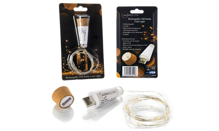 Image 3: USB Cork Bottle String Light 