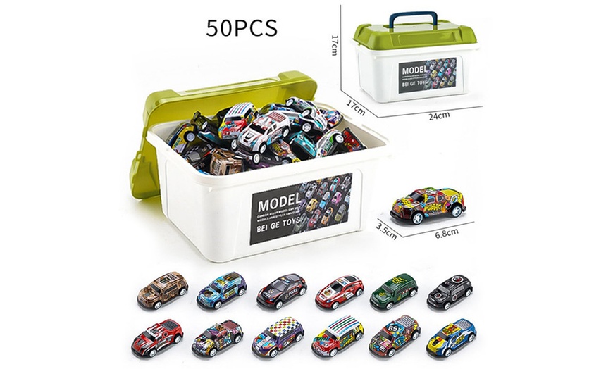 Image 3: Mini Car Toy Set with Carrying Case