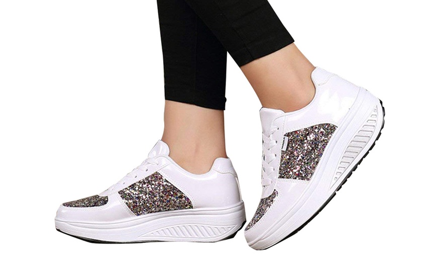 Image 7: Women's Glitter Sneakers