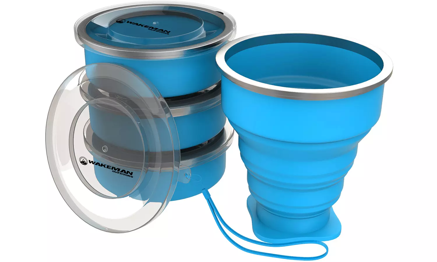 Wakeman Collapsible Reusable Travel Cups (4-Pack) - Second Medium