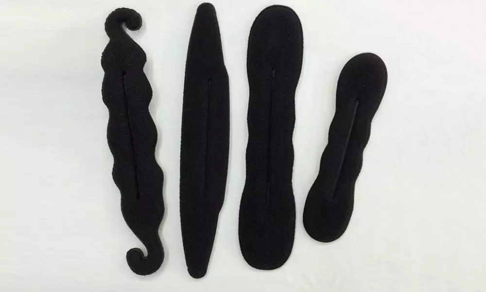 4er-Set Schwamm-Haarknotenhalter - Second Medium