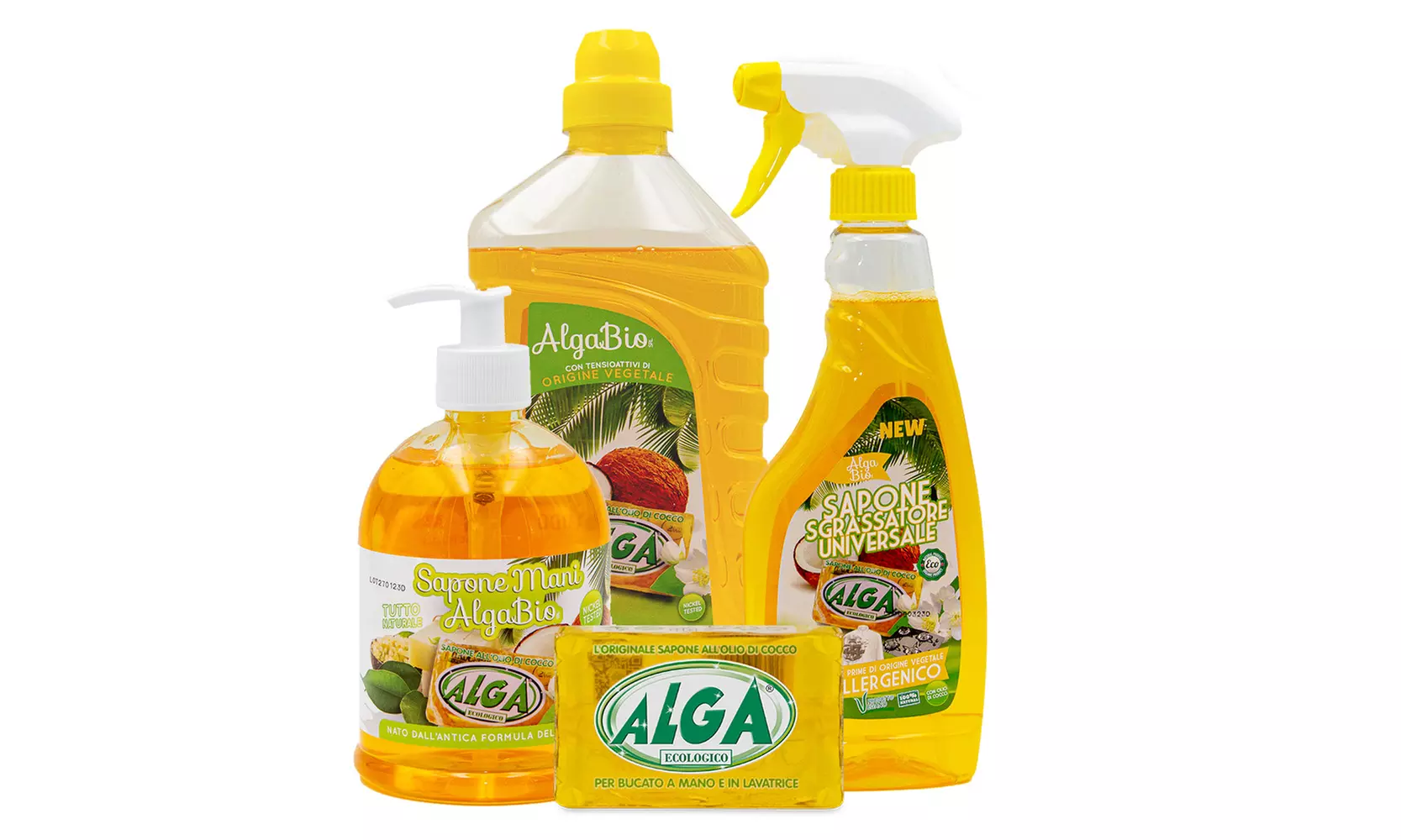 Lot de savons et produits de ménage