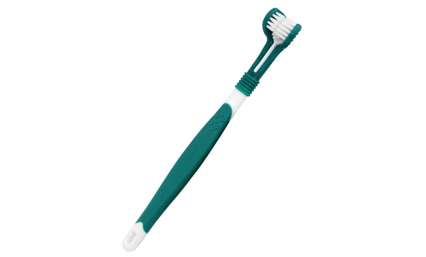 Image 8: Three-Sided Pet Toothbrush