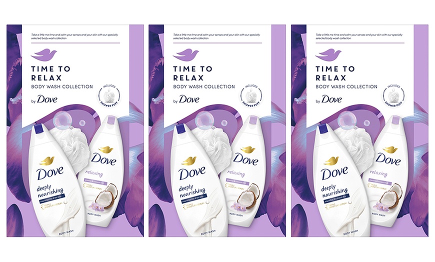 Image 5: Up to Four Dove Time to Relax Body Wash Collection Gift Sets