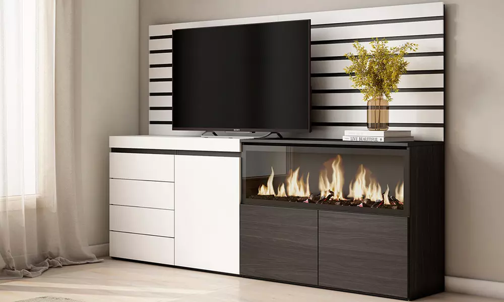 Sideboard mit LED-Elektrokamin