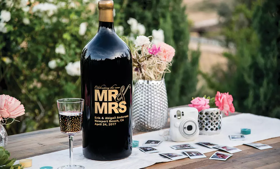 One or Two Personalized 1.5-Liter Wine Bottles from EtchedWine.com (Up to 64% Off) - Second Medium