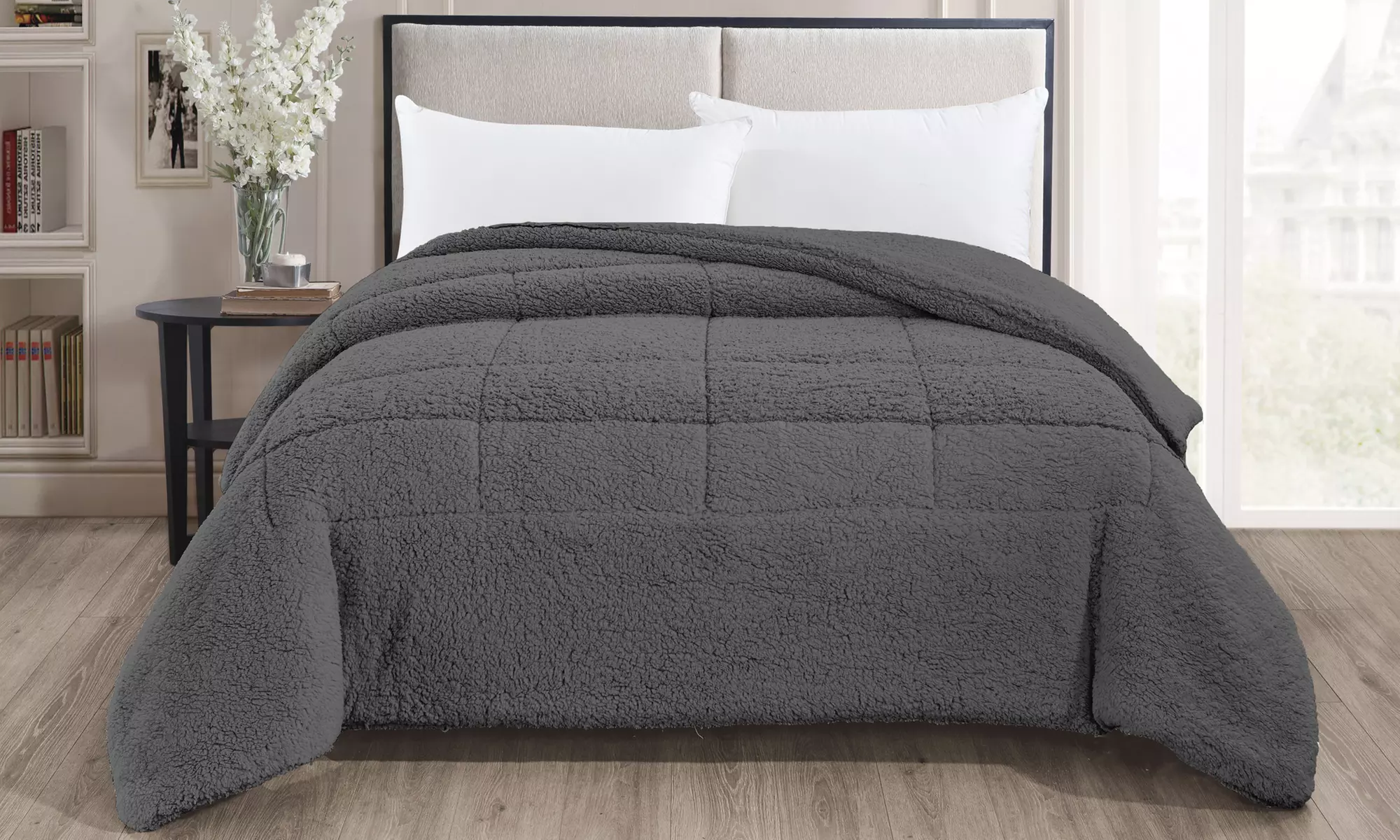 Couette double bicolore sherpa