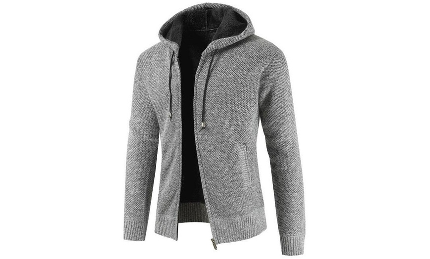 Image 2: Men's Knitted Hoodie