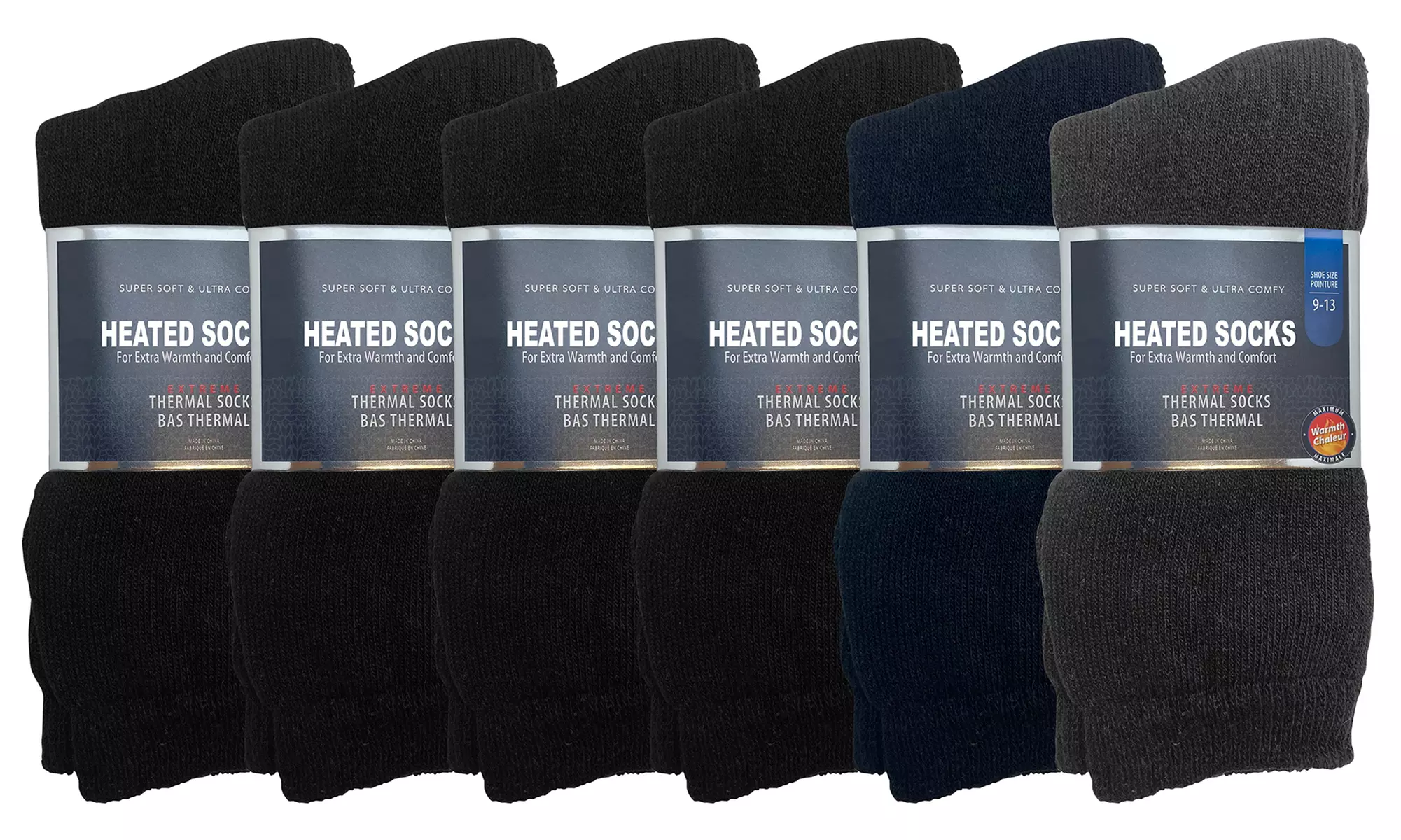 6 Pack: Men's Winter Thermal Socks Heated Socks Insulated for Cold Weathers