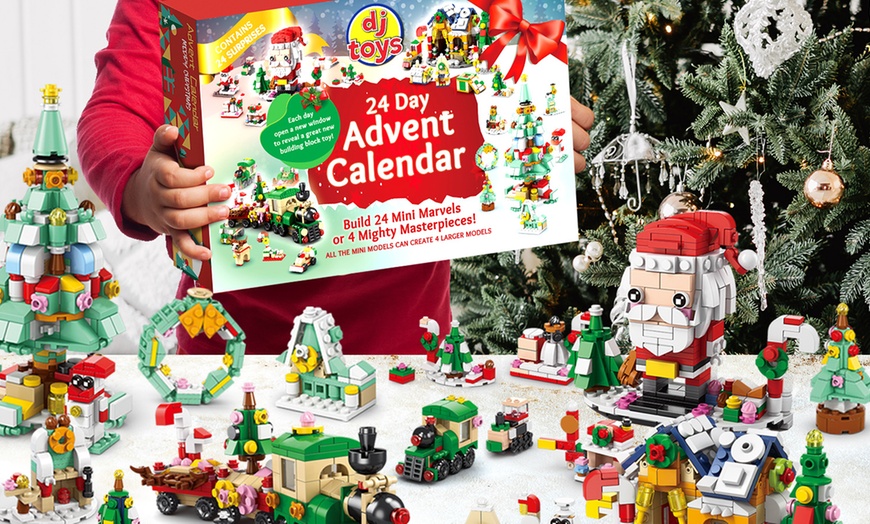 Image 1: Kids Building Blocks Advent Calendar - 24 Days of Creative Toys