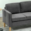 Image 1: HOMCOM Compact 2 Seater Sofas with Under Seat Storage