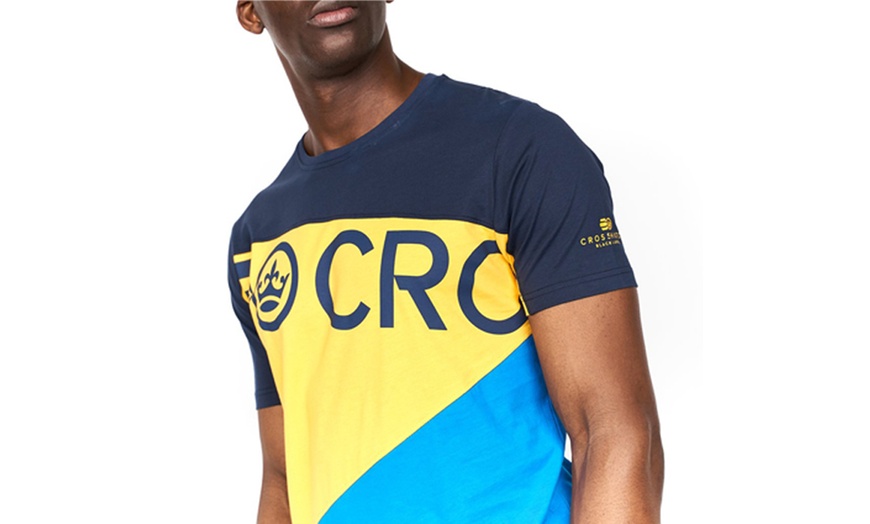 Image 12: Crosshatch T-Shirt with Contrast Detail