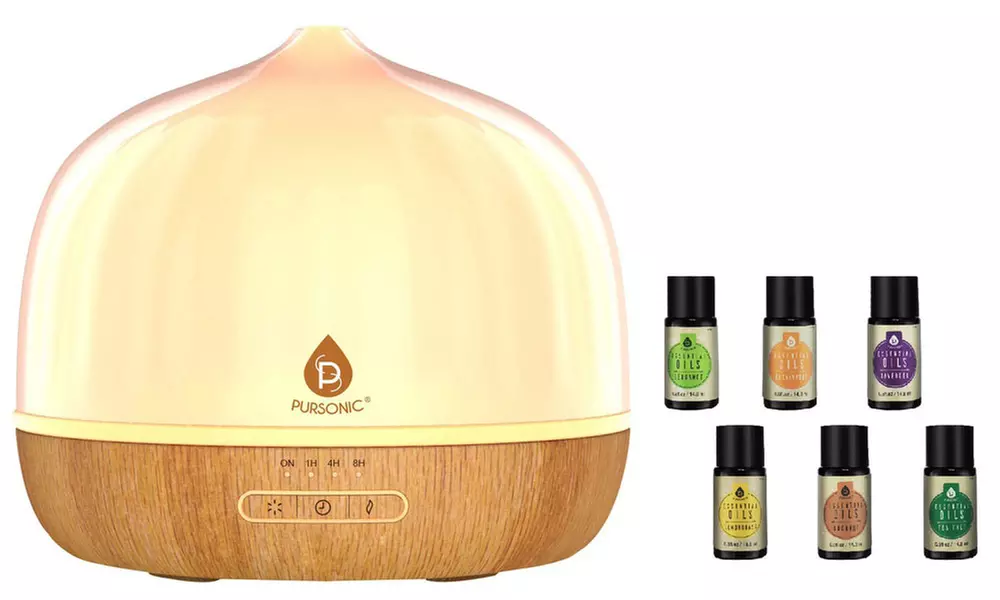 Pursonic AD500 Ultrasonic LED Essential Oil Diffuser & Essential Oils - Second Medium