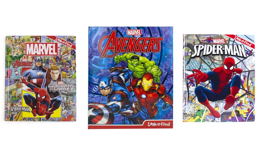 Image 1: Marvel Look and Find Books 3-Pack