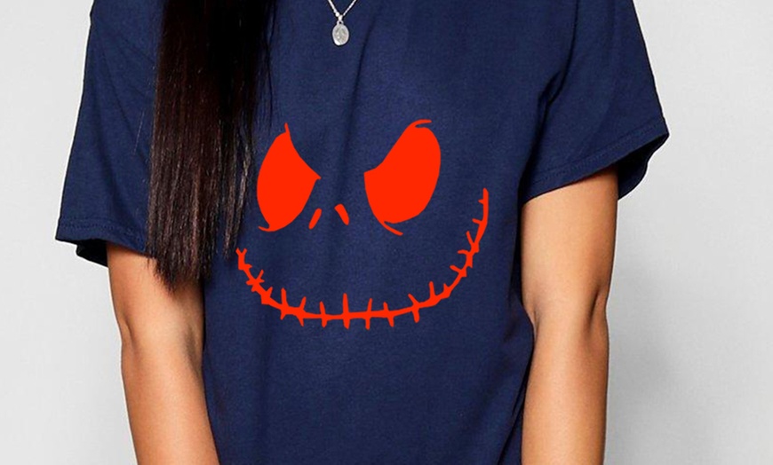 Image 8: Halloween Scary Face Oversized Tshirt 