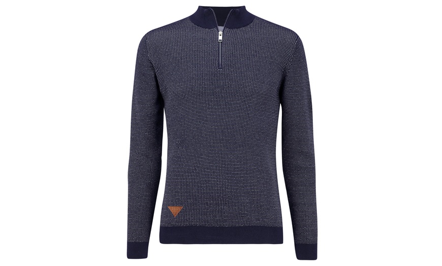 Image 4: Men's Zip Neck Jumper