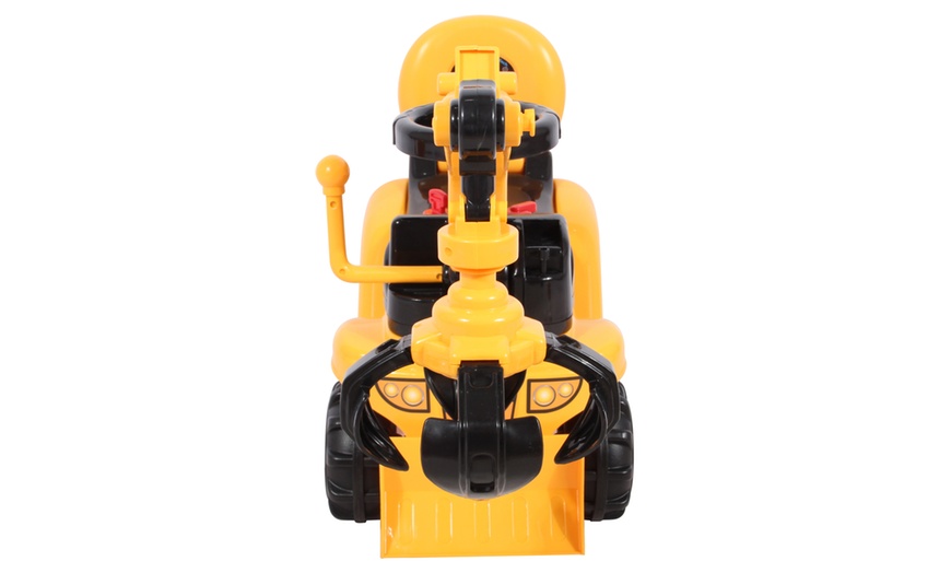 Image 17: Ride-On Toy Digger with Helmet