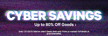 Up to 80% Off Goods >