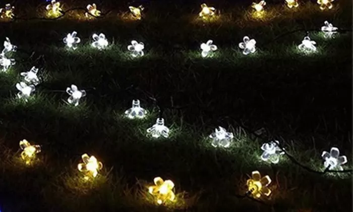 1 o 2 stringhe con 50 luci a LED a forma di fiori di ciliegio