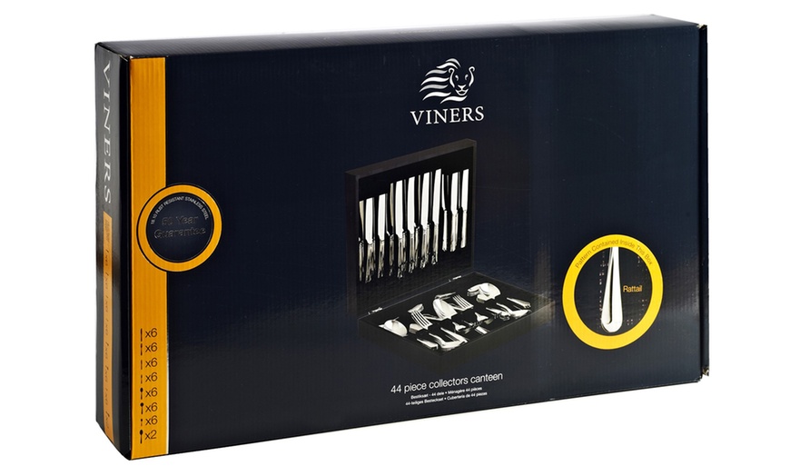 Image 5: Viners Rattail 44-Piece Cutlery Set