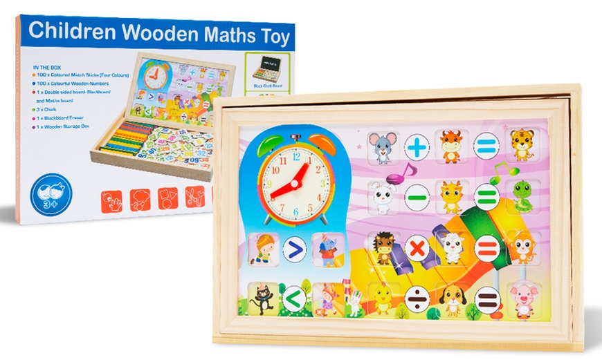 Image 10: Kid's Wooden Mathematics Board