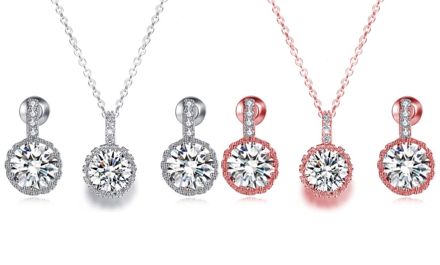 Image 6: Pendant and Earring Set Made with Crystals from Swarovski®